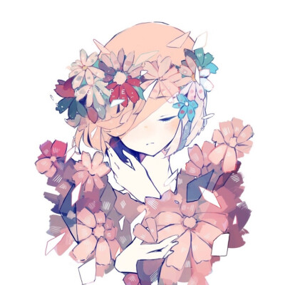 少女 花