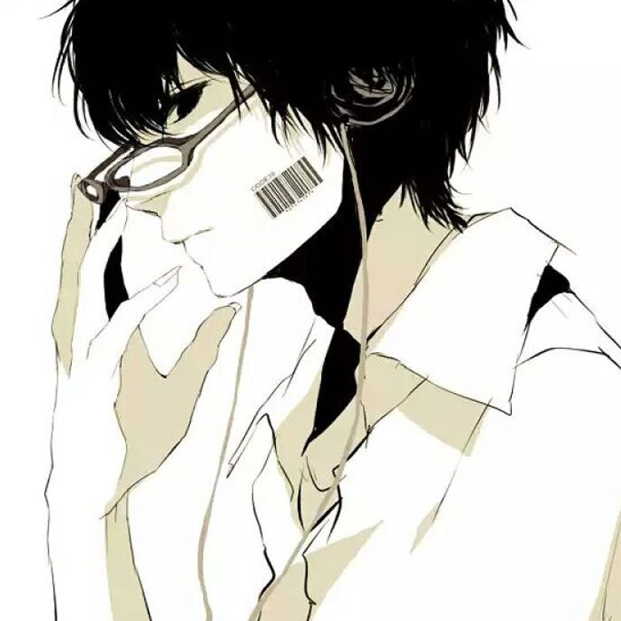 眼镜男生+动漫+二次元+卡通