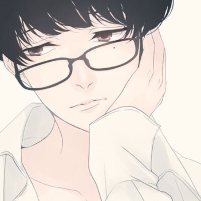 眼镜男生+动漫+二次元+卡通
