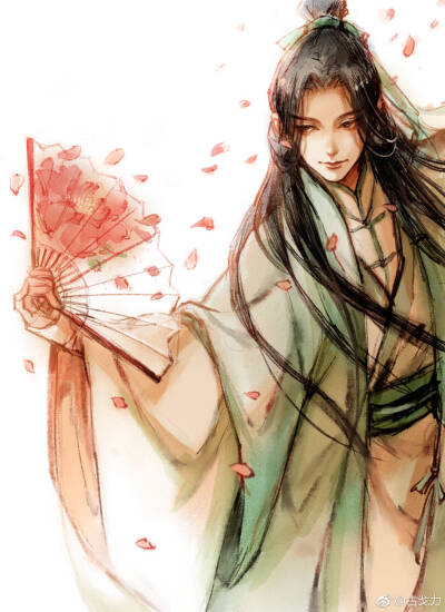 #人渣反派自救系统# #沈清秋# #扇子舞# 画师：@古戈力