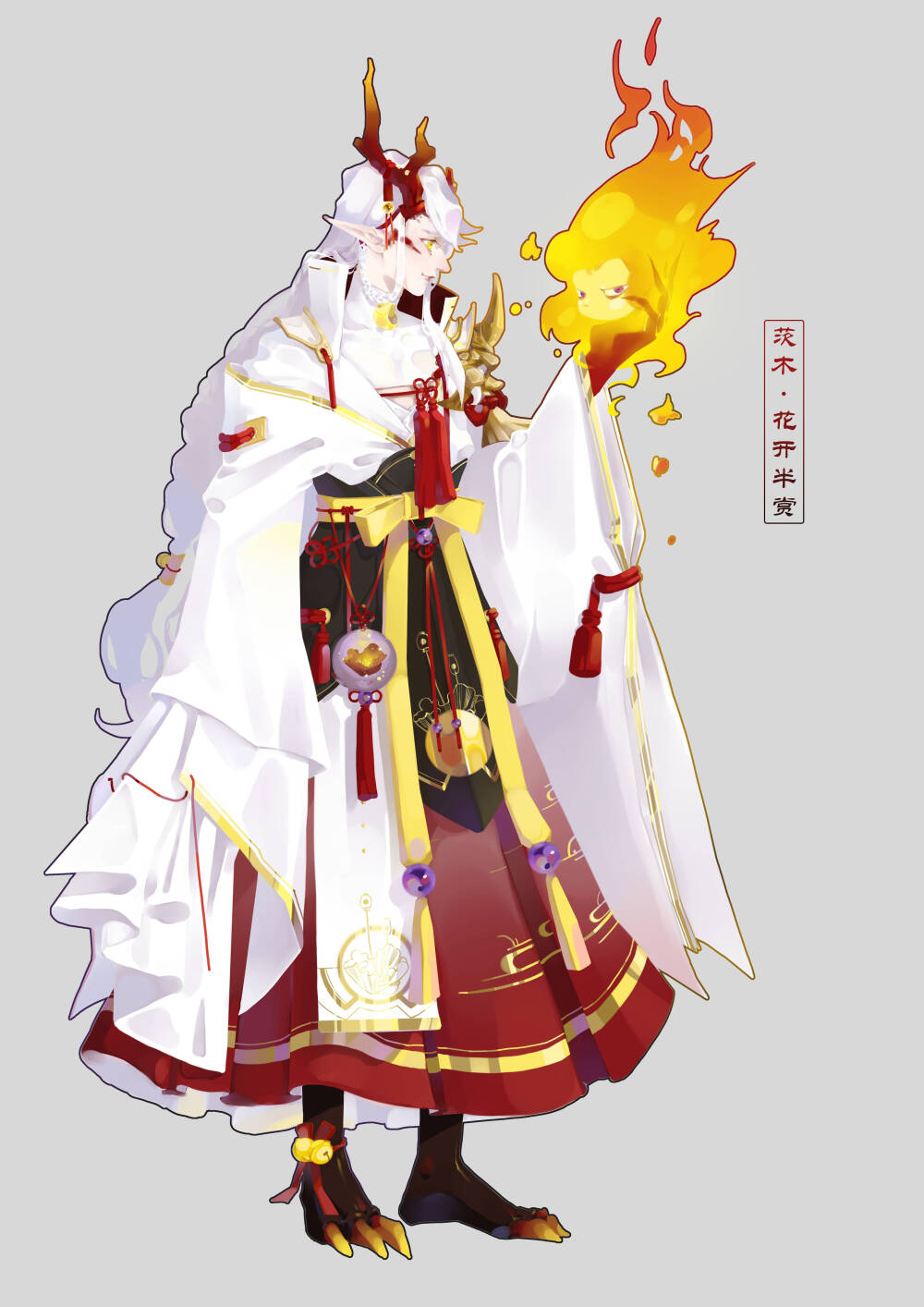 阴阳师绘图：入堂风；茨木·花开半赏