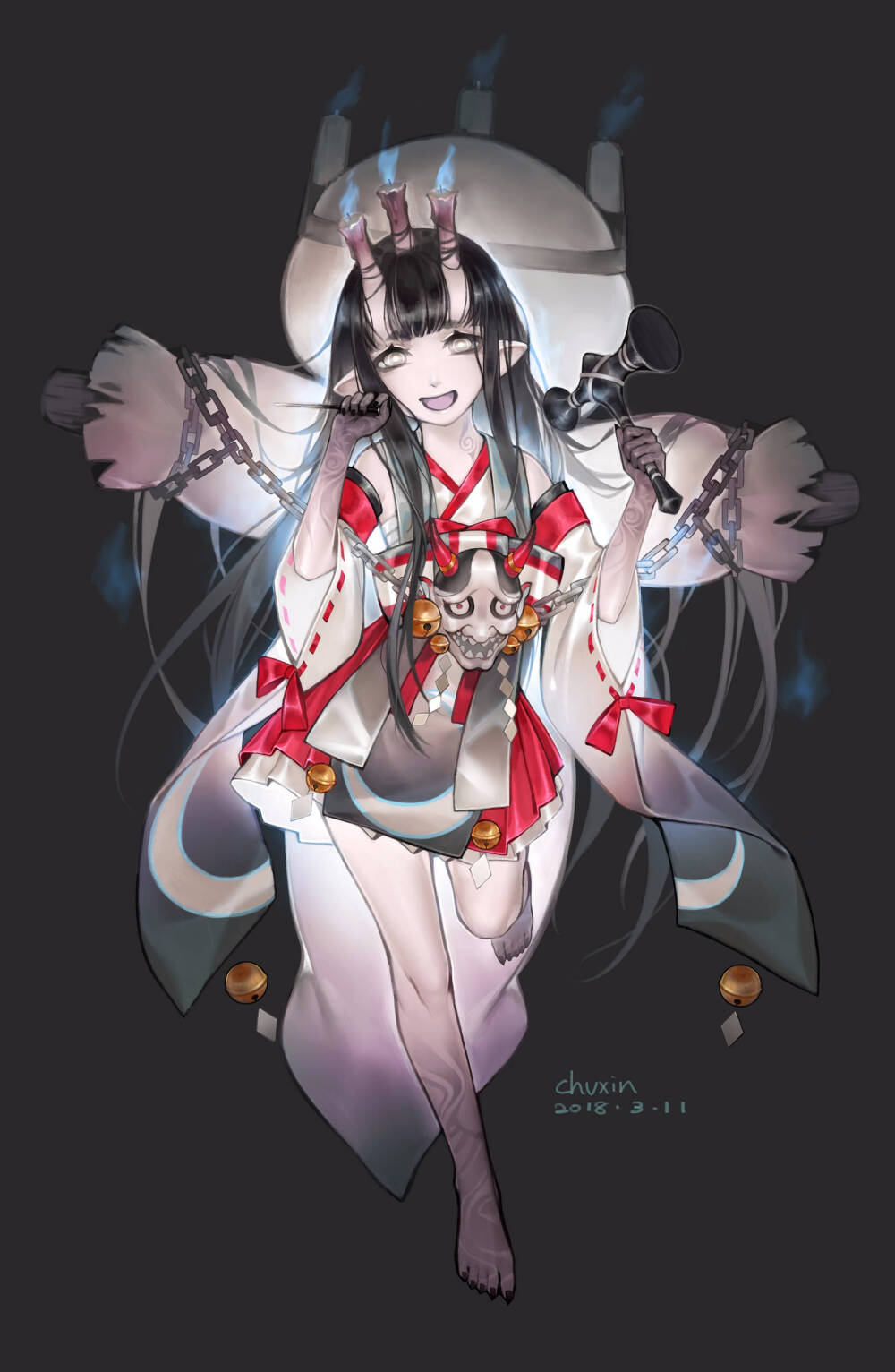 阴阳师绘图：chuxin；丑时之女-妒恨缠心