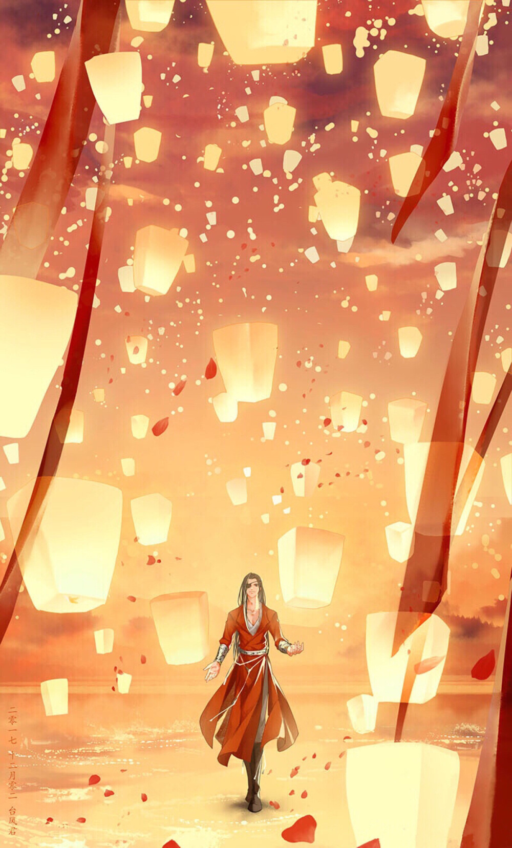 #天官赐福#+#花怜#+无水印+壁纸
为你明灯三千，为你花开满城！