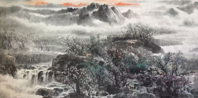 郭奎泉国画山水关东风情系列作品；字画经纪人——雍政坤；联系电话/微信:19903841155
郭奎泉，辽宁省凤城人，辽宁省美术协会会员，辽宁工笔画协会会员，辽宁丹东书法协会会员，丹东鸭绿江画院理事，中国北方牡丹画院…