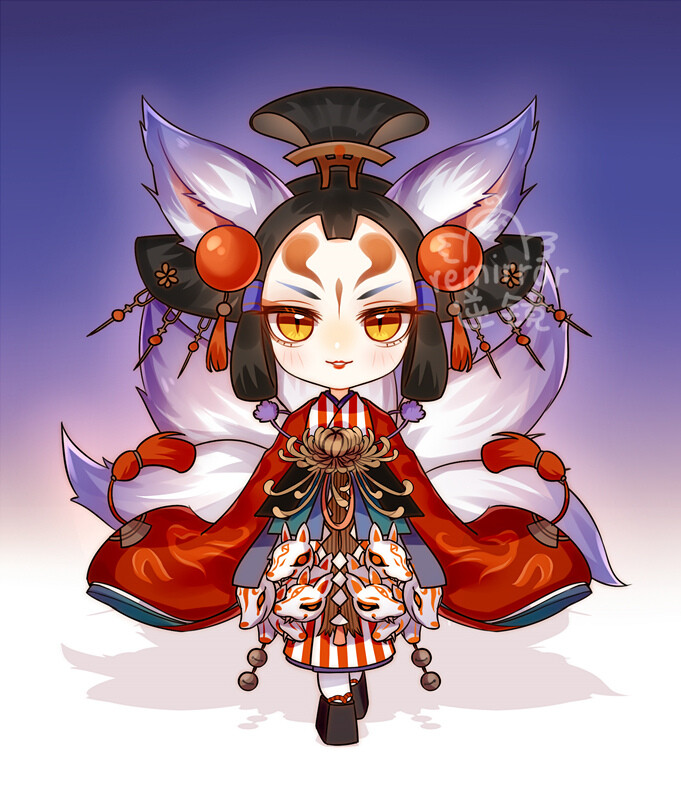 【阴阳师】LOFTER画师，玉藻前皮肤，id=remirror逆镜