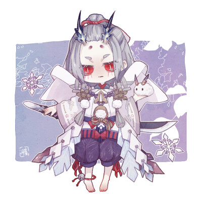 【阴阳师】LOFTER画师，雪童子皮肤，id=雘雘子