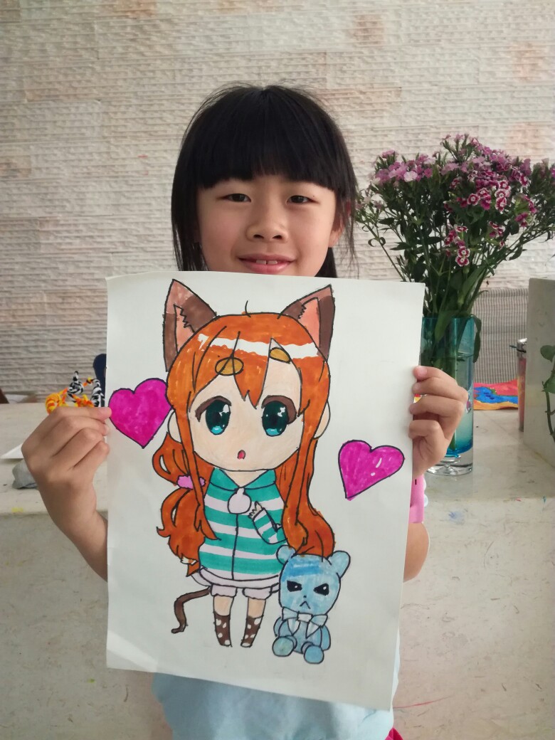 初级班动漫作品，q版。