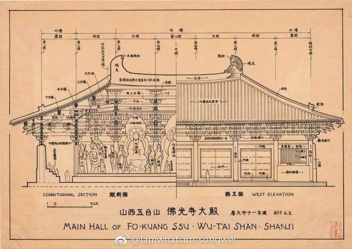 大师梁思成+北方古建手绘稿