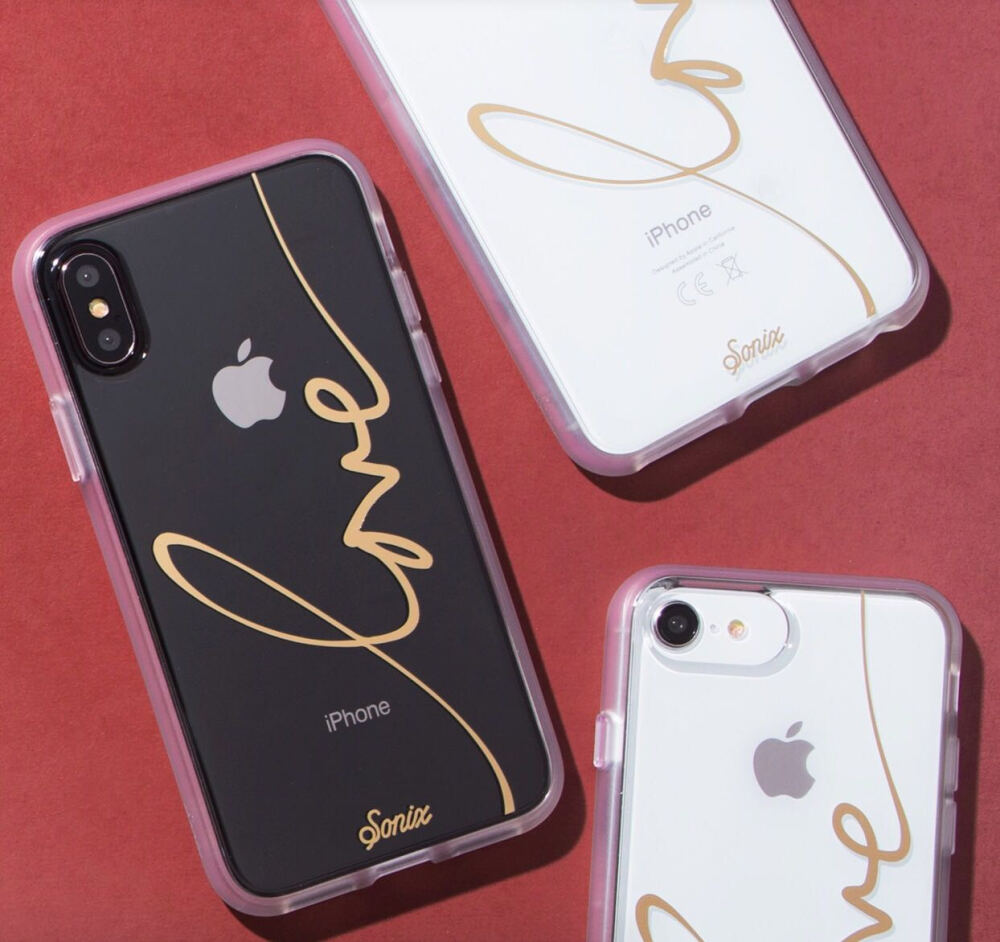 代购 代购sonixiPhonex手机壳保护套全包围防摔love网红ins