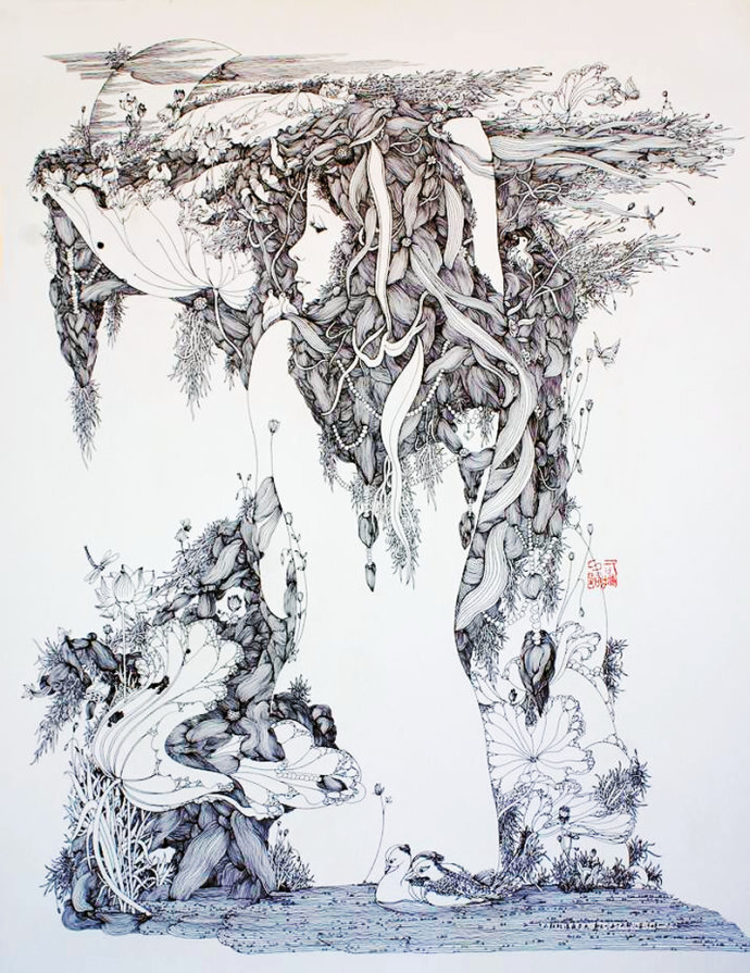 线如行云心如丝-+郭玉川线描艺术展