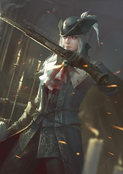 Bloodborne 血源诅咒 玛利亚 绘师：JLIEN（pixiv id=12572640） 本作品pixiv id=68055432