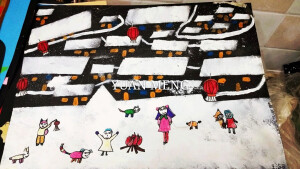 创意美术 雪