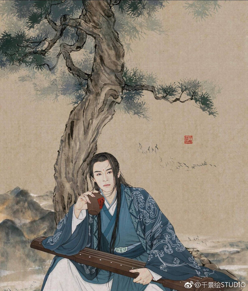 手绘古风男子·乔振宇
画师：千景绘