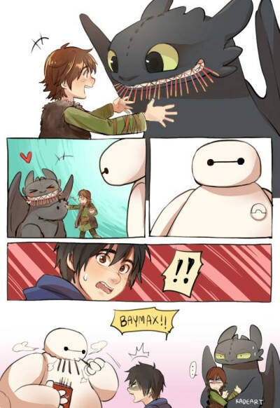 驯龙高手 超能陆战队 Hiccup Toothless Hiro Baymax