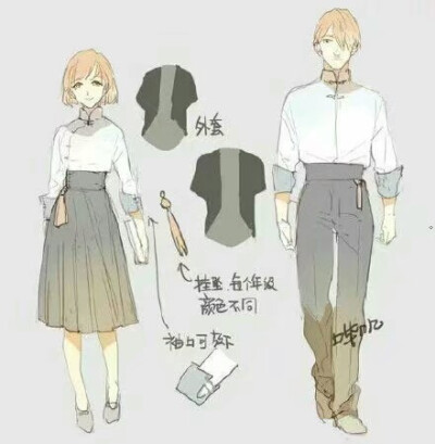 素材绘画jk校服