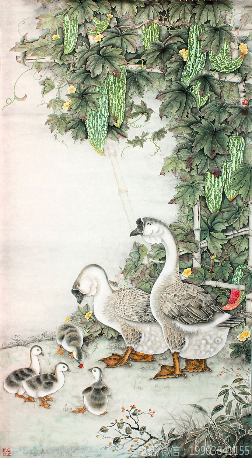 
张坚盛【中国画研究院副院长】花鸟画作品；字画经纪人——雍政坤；联系电话/微信:19903841155