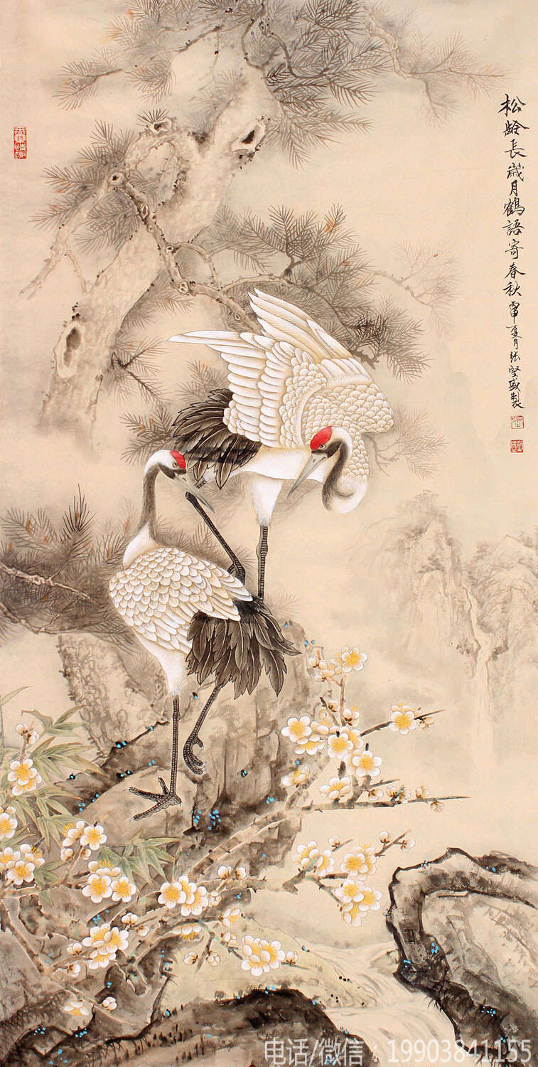 
张坚盛【中国画研究院副院长】花鸟画作品；字画经纪人——雍政坤；联系电话/微信:19903841155