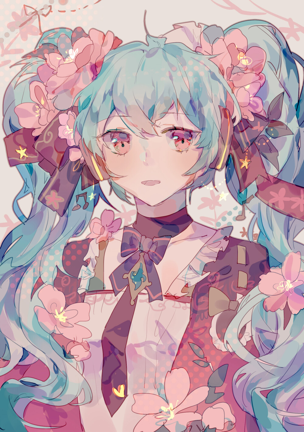 VOCALOID 初音未来 绘师：lobelia（pixiv id=19920821） 本作品pixiv id=68077282