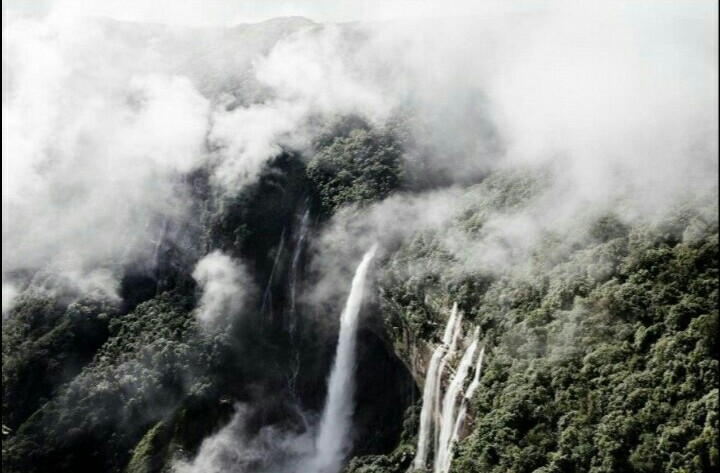 瀑布 水 雾 仙境 风景 美景