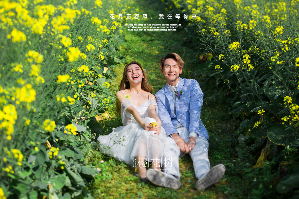 【樱花树婚纱摄影】——花海风格，佳能5D3