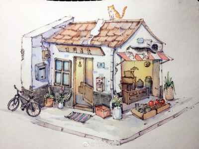 竹取水彩
