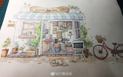 竹取水彩