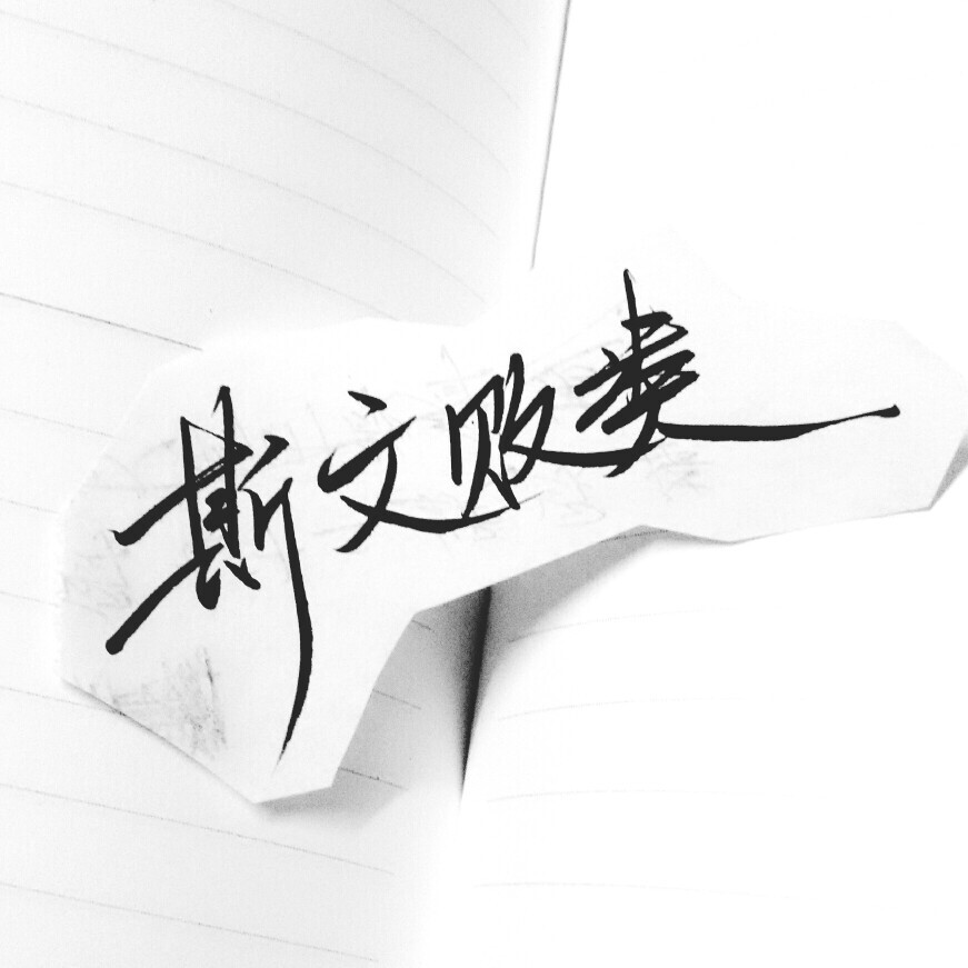 白底手写斯文败类