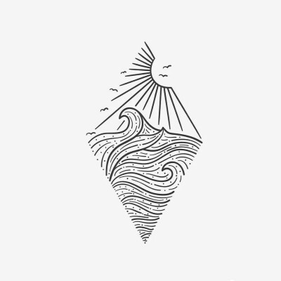 黑白插画 简约 壁纸