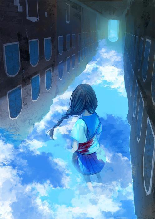 素锦.PS.封面.底图.素材.场景.少女.花卉.花朵.叶子.唯美.水彩