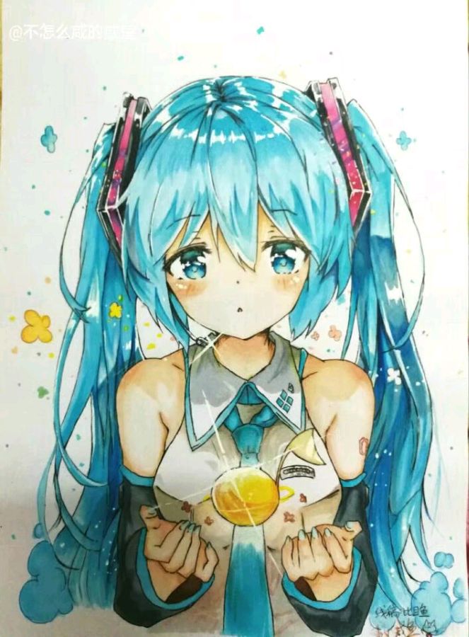 马克笔
动漫人物 初音
线稿是鱼大 画是不怎么咸的XX