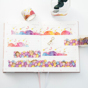 清新唯美创意彩色和纸胶带手账相册日记DIY手撕装饰贴纸 学生文具
