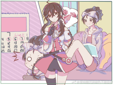 @乐正绫相关推广站:+#乐正绫#+#0412乐正绫诞生祭#++【同人画作】++《想要变得可爱》的手书图，感谢画师：@素味龍沉迷绫色不能自拔