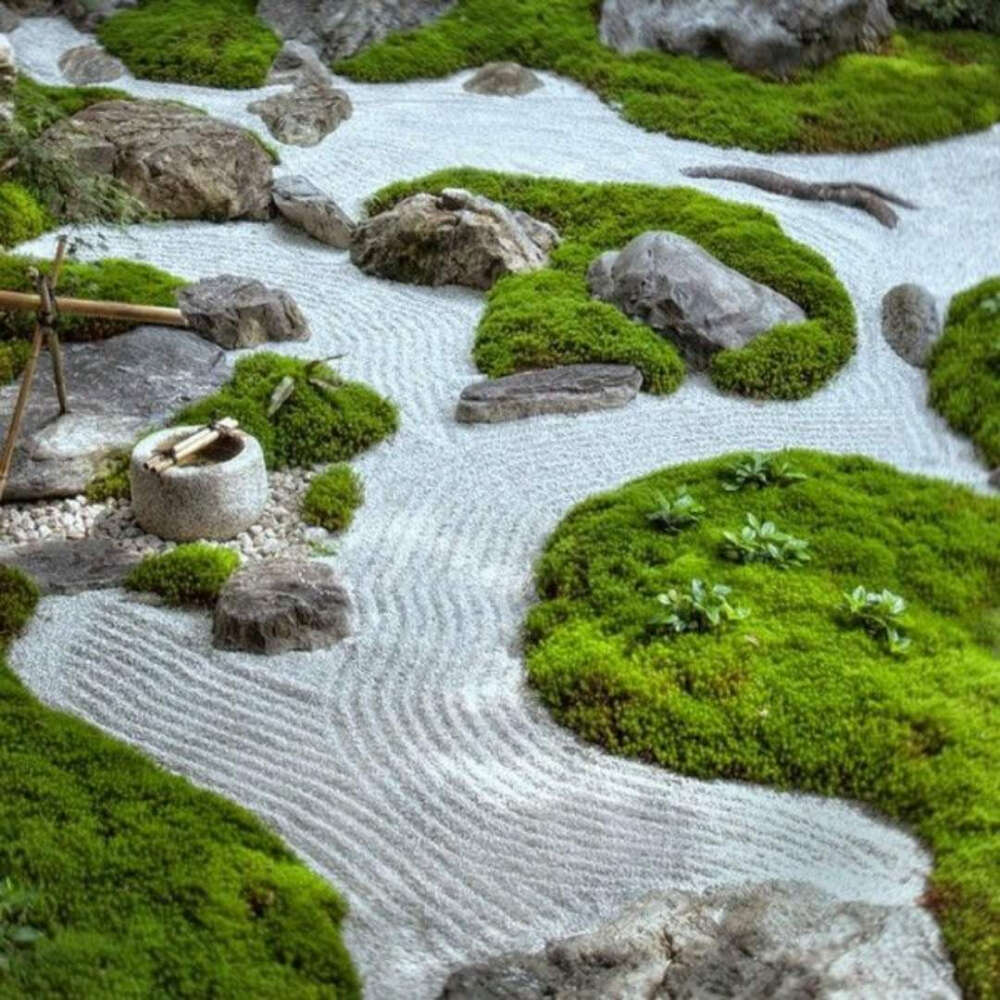 结庐在人境，而无车马喧。问君何能尔，心远地自偏。------------禅院枯山水
