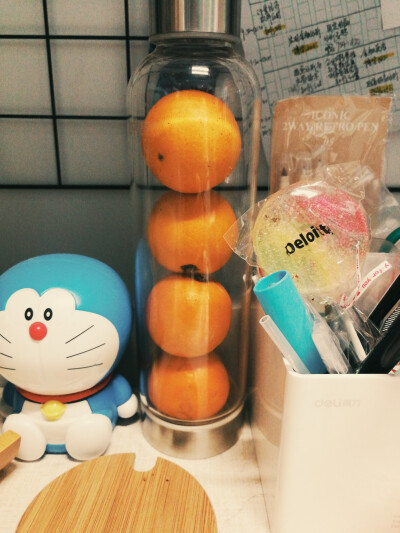 这样放小橙子，还挺好看～