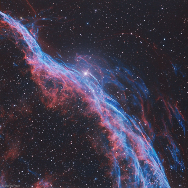 'NGC 6960: The Witch's Broom Nebula' image from the #NASA