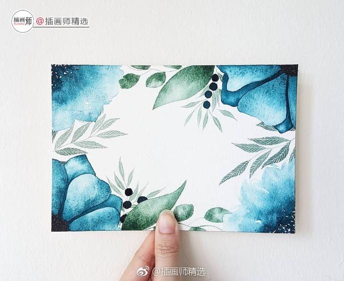 一组清新水彩花边~ 【插画师：Joanne】 ​​​