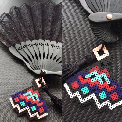 小作业，扇子坠一枚 [偷乐]
@MM拼豆 ​​​​