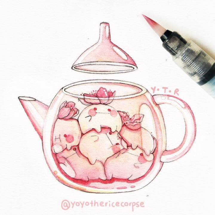 卡通小茶壶插画