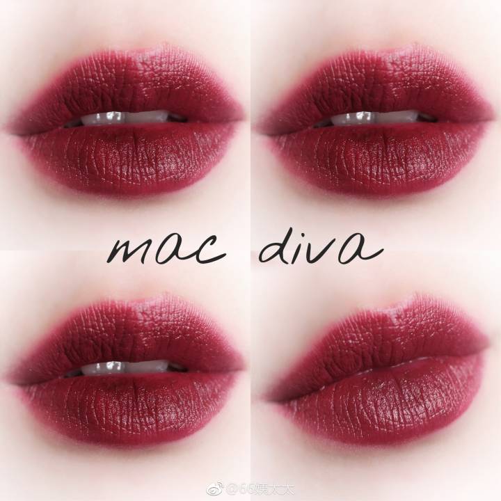 MAC diva 口红试色