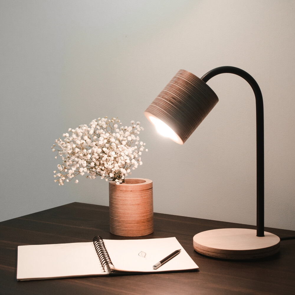 TABLE LAMP C-LIGHT-圓筒黑色鐵藝臺(tái)燈