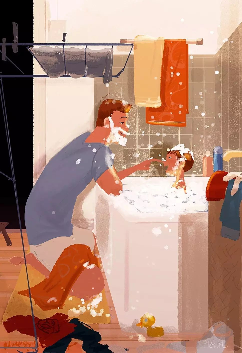 Pascal Campion，法裔美國人，插畫師，現(xiàn)居舊金山，他的作品溫馨浪漫，以輕盈溫軟的筆觸刻畫現(xiàn)代都市的優(yōu)雅，少男少女間的浪漫，家庭的溫馨，以及自然間的童真與快樂。