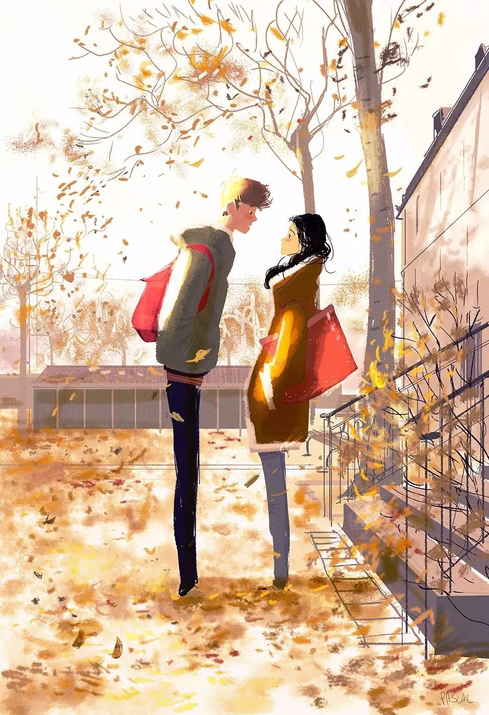 Pascal Campion，法裔美国人，插画师，现居旧金山，他的作品温馨浪漫，以轻盈温软的笔触刻画现代都市的优雅，少男少女间的浪漫，家庭的温馨，以及自然间的童真与快乐。