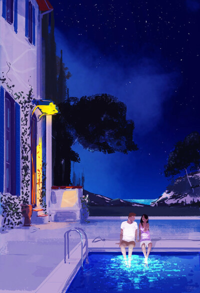 Pascal Campion，法裔美国人，插画师，现居旧金山，他的作品温馨浪漫，以轻盈温软的笔触刻画现代都市的优雅，少男少女间的浪漫，家庭的温馨，以及自然间的童真与快乐。