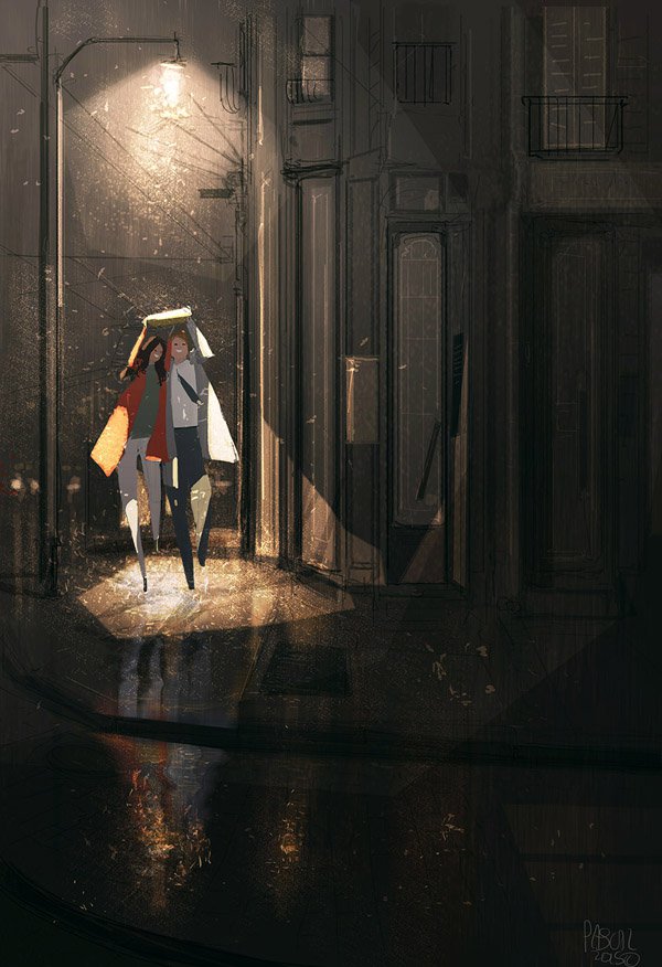 Pascal Campion，法裔美国人，插画师，现居旧金山，他的作品温馨浪漫，以轻盈温软的笔触刻画现代都市的优雅，少男少女间的浪漫，家庭的温馨，以及自然间的童真与快乐。