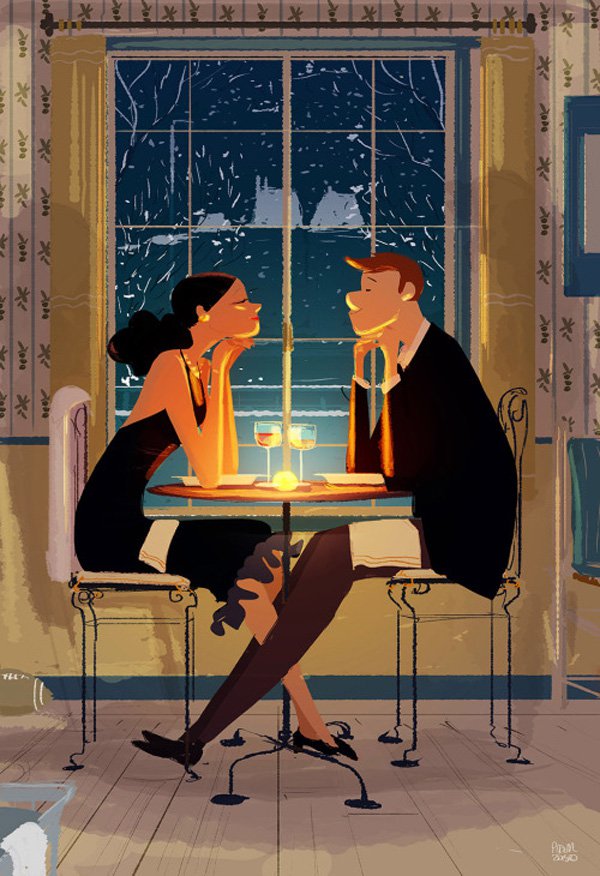 Pascal Campion，法裔美国人，插画师，现居旧金山，他的作品温馨浪漫，以轻盈温软的笔触刻画现代都市的优雅，少男少女间的浪漫，家庭的温馨，以及自然间的童真与快乐。