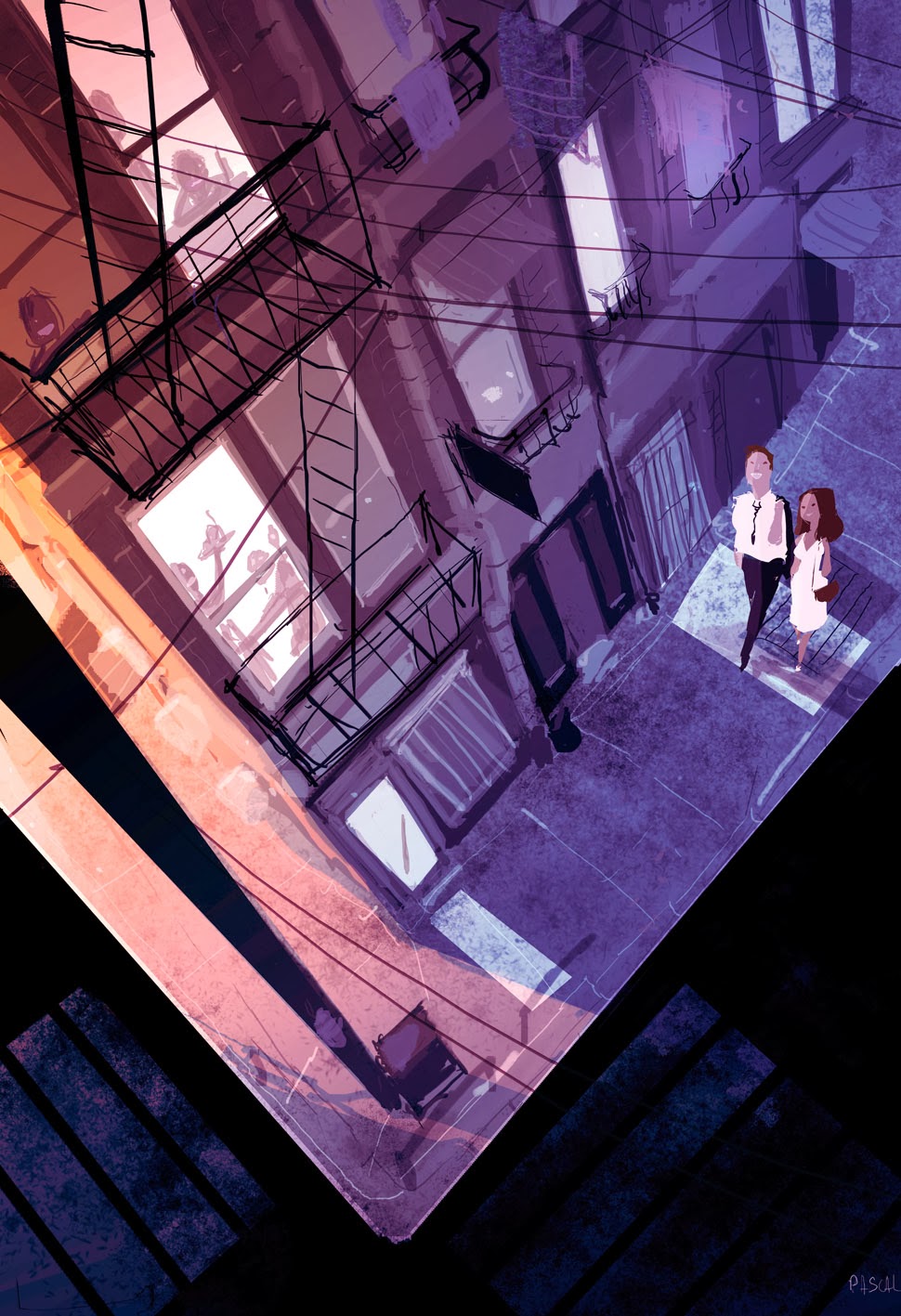 Pascal Campion，法裔美国人，插画师，现居旧金山，他的作品温馨浪漫，以轻盈温软的笔触刻画现代都市的优雅，少男少女间的浪漫，家庭的温馨，以及自然间的童真与快乐。