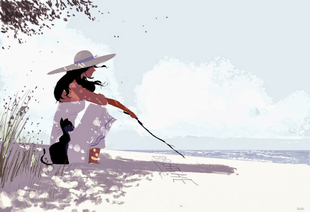 Pascal Campion，法裔美国人，插画师，现居旧金山，他的作品温馨浪漫，以轻盈温软的笔触刻画现代都市的优雅，少男少女间的浪漫，家庭的温馨，以及自然间的童真与快乐。