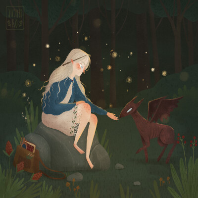 插画家August的笔下的童话故事。