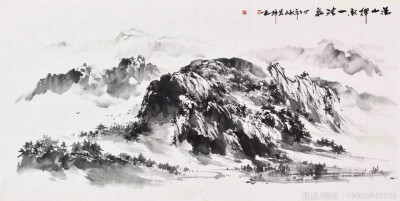 甘发辉国画山水作品；字画经纪人——雍政坤；联系电话/微信:19903841155