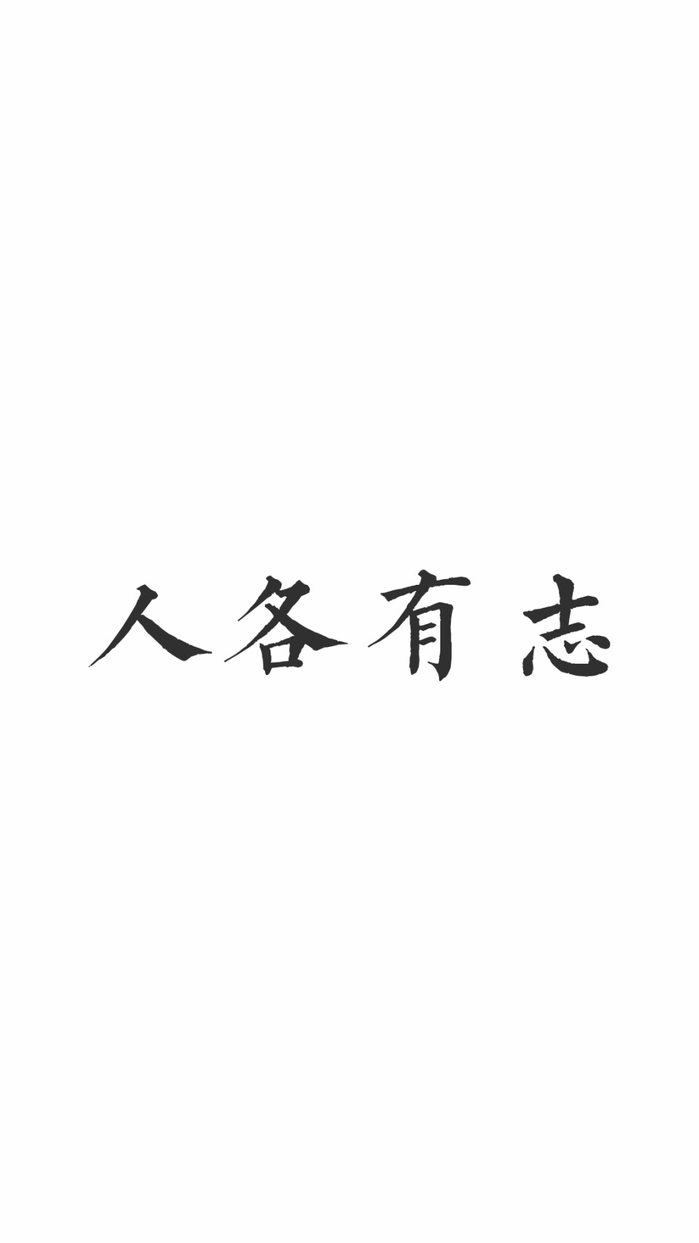 人各有志
——陈寿《三国志》
白色文字壁纸